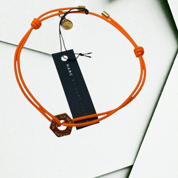 Marc by Marc Jacobs NWT Orange Bolt Friendship Bracelet - Picture 2 of 6